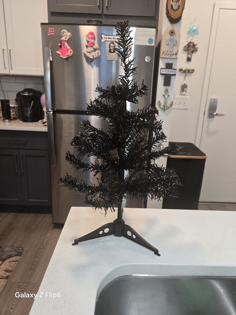 Mini Black Artificial Christmas Tree for Holiday Decor